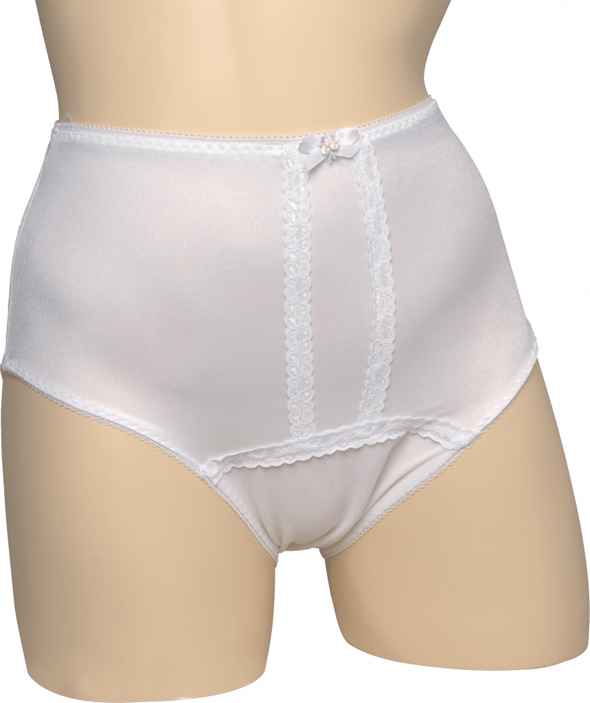 Salk Premier Plus™ Ladies Panty Medium, 33" to 37" Waist Size, Nylon/Lycra Stretch Fabric, White, Full Cut, Plain Styling