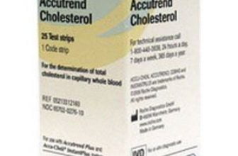 Roche Diagnostics Corp Accutrend® Plus Cholesterol Test Strips 25/Vial
