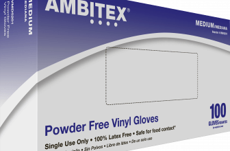 Ambitex Powder-Free General Purpose Vinyl Gloves, XL