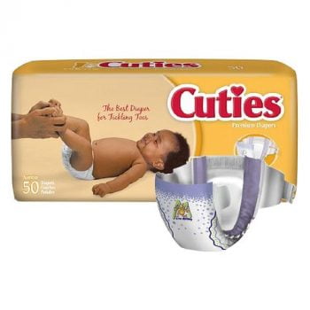 Cuties® Baby Diapers are designed with an ultra-absorbent core for leakage protection and adjustable grip tabs for a more comfortable fit.