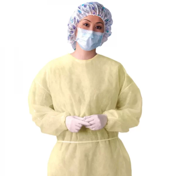 Isolation Gown Yellow with Full Back 50/case
