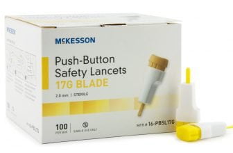 McKesson Push Button Safety Lancet Blade 17G x 2mm, 2000 Each / Case