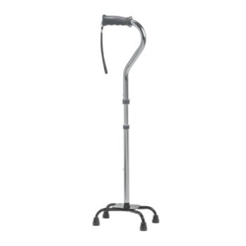 The cane is made of extruded aluminum for added strength, while the contoured handle offers a comfortable grip.
