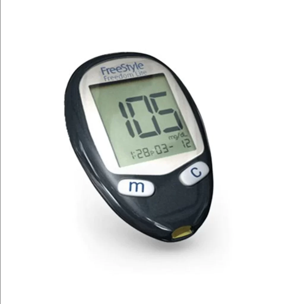 The test will only start when enough blood is applied, eliminating wasted strips. You can add more blood for up to 60 seconds. The FreeStyle Freedom Lite Blood Glucose Meter will beep when enough blood is inserted.