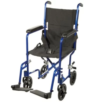 The Aluminum Transport Chair by Drive Medical is a strong, yet lightweight chair designed for convenient, lasting use