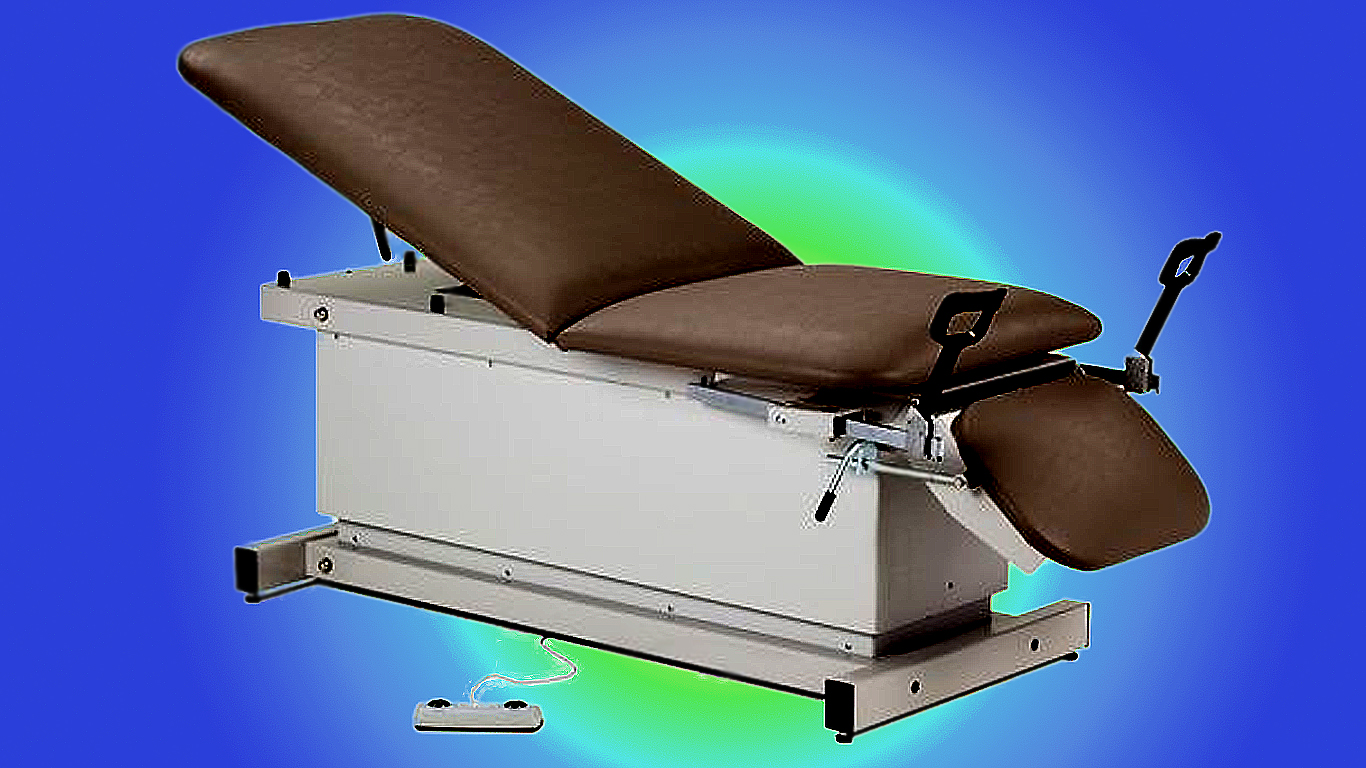 Exam Table with Stirrups