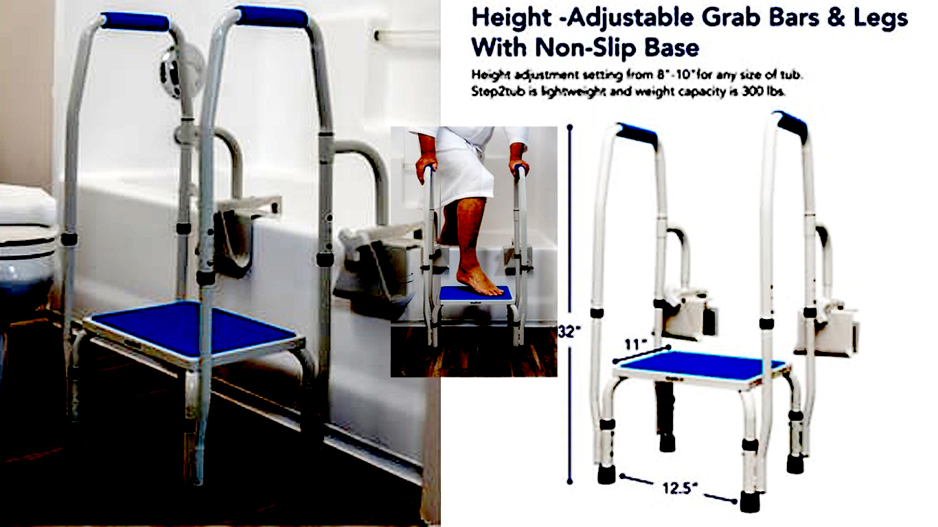 Step2Tub Adjustable Height Bathtub Step Stool