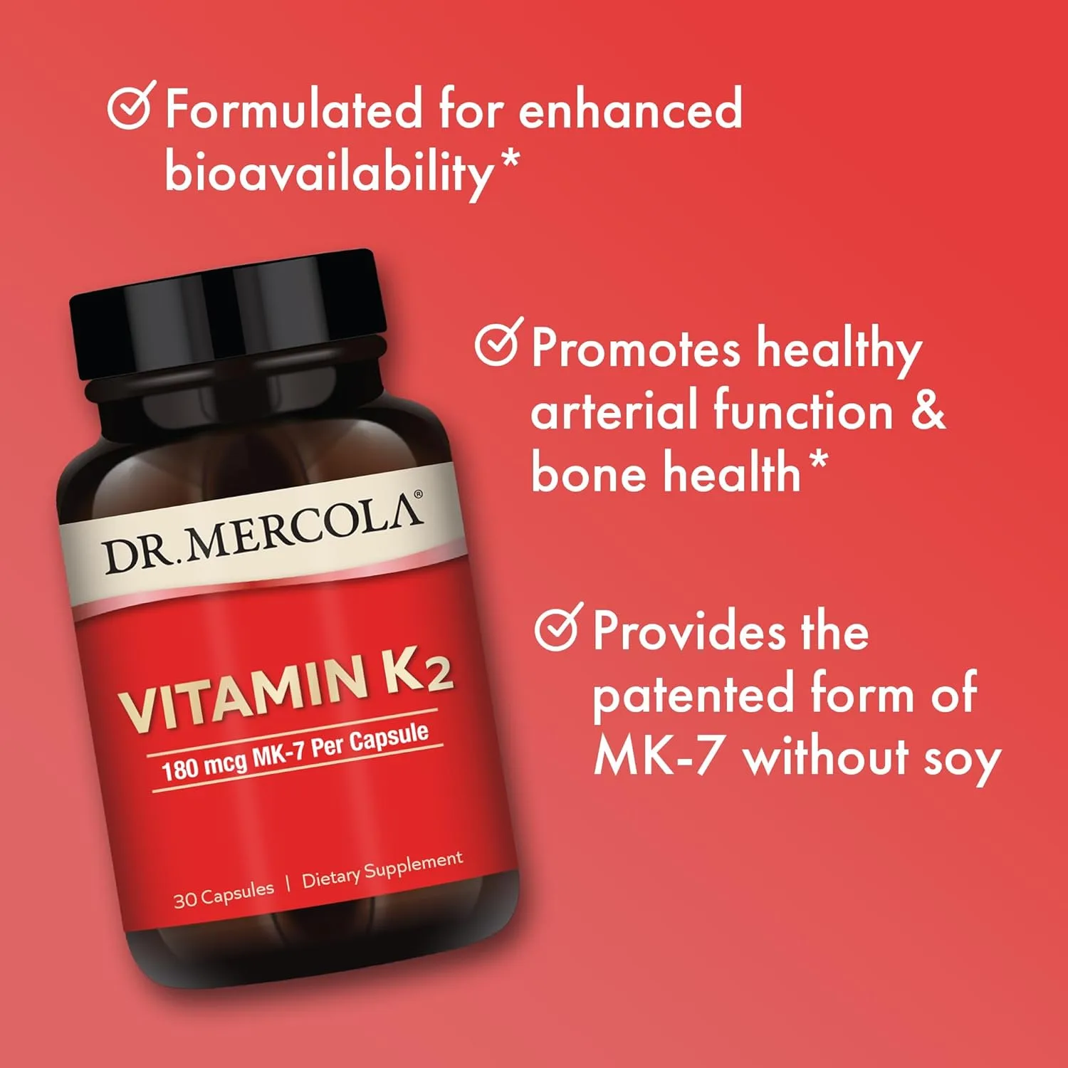 Dr. Mercola Vitamin K2, 30 Servings (30 Capsules) - Image 6