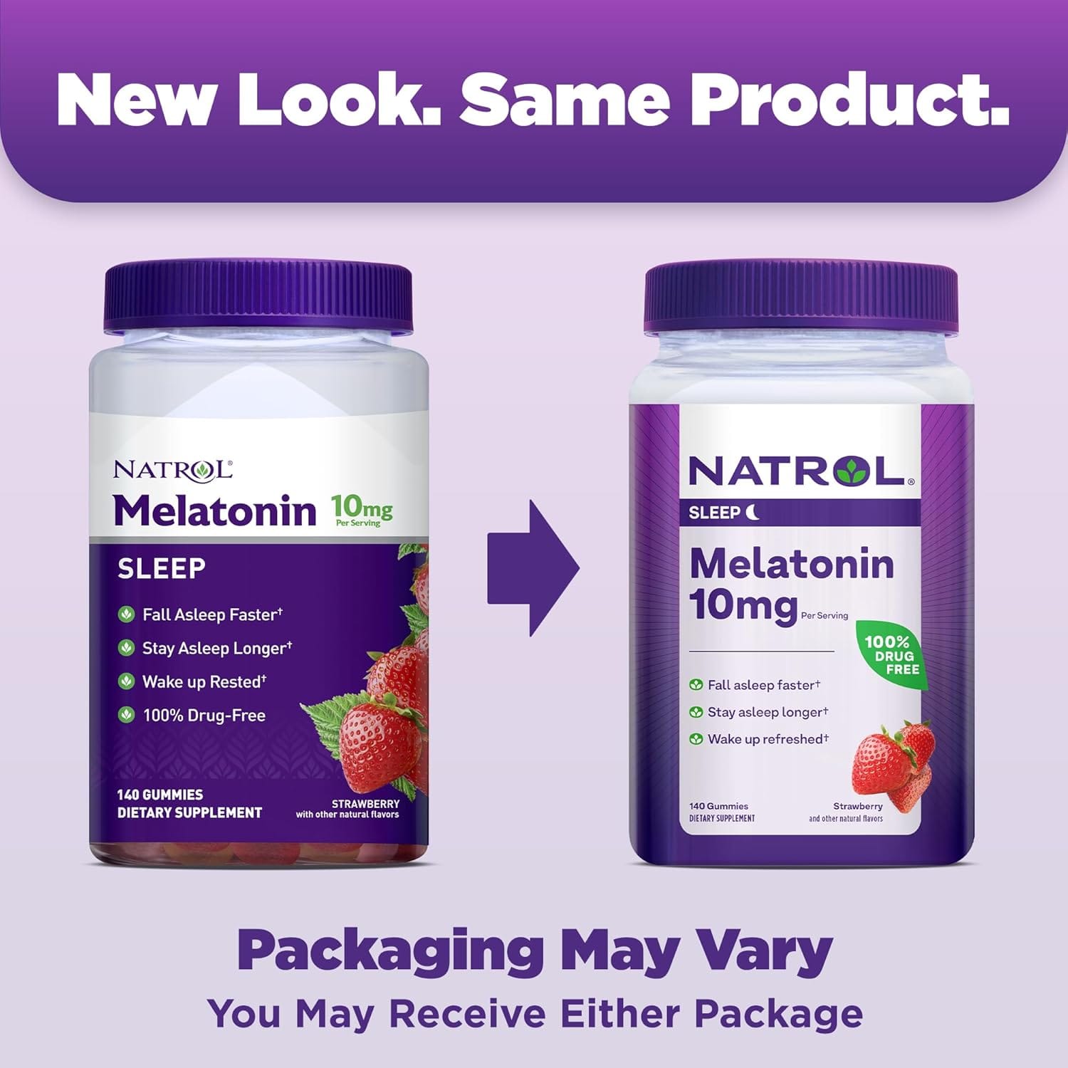 71jkVPOLNNL._AC_SL1500_ Natrol, Melatonin Gummies, 10mg, Strawberry 90 Count