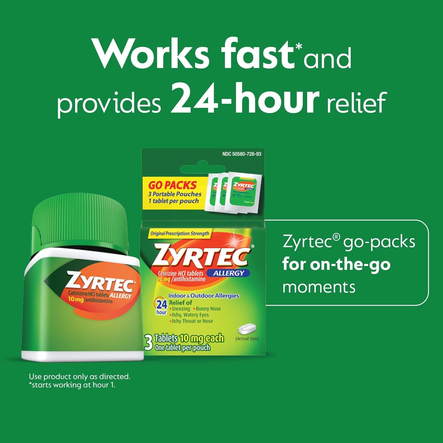 71V+B+hPiiL._AC_SL1500_ Zyrtec 24 Hour Allergy Relief Tablets