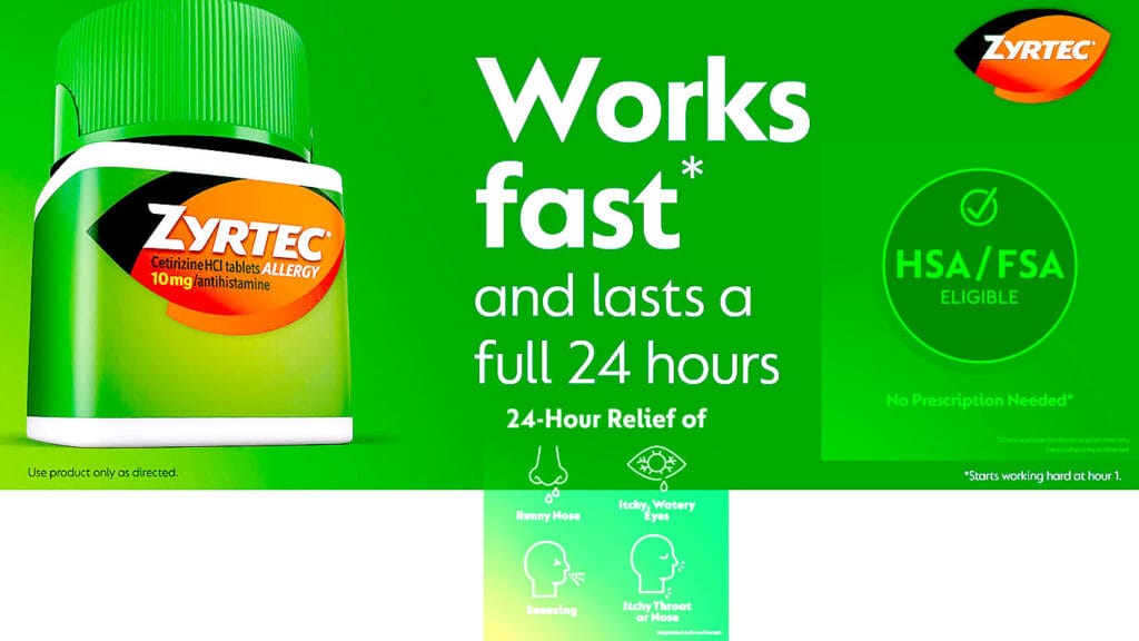 Zyrtec 24 Hour Allergy Relief Tablets