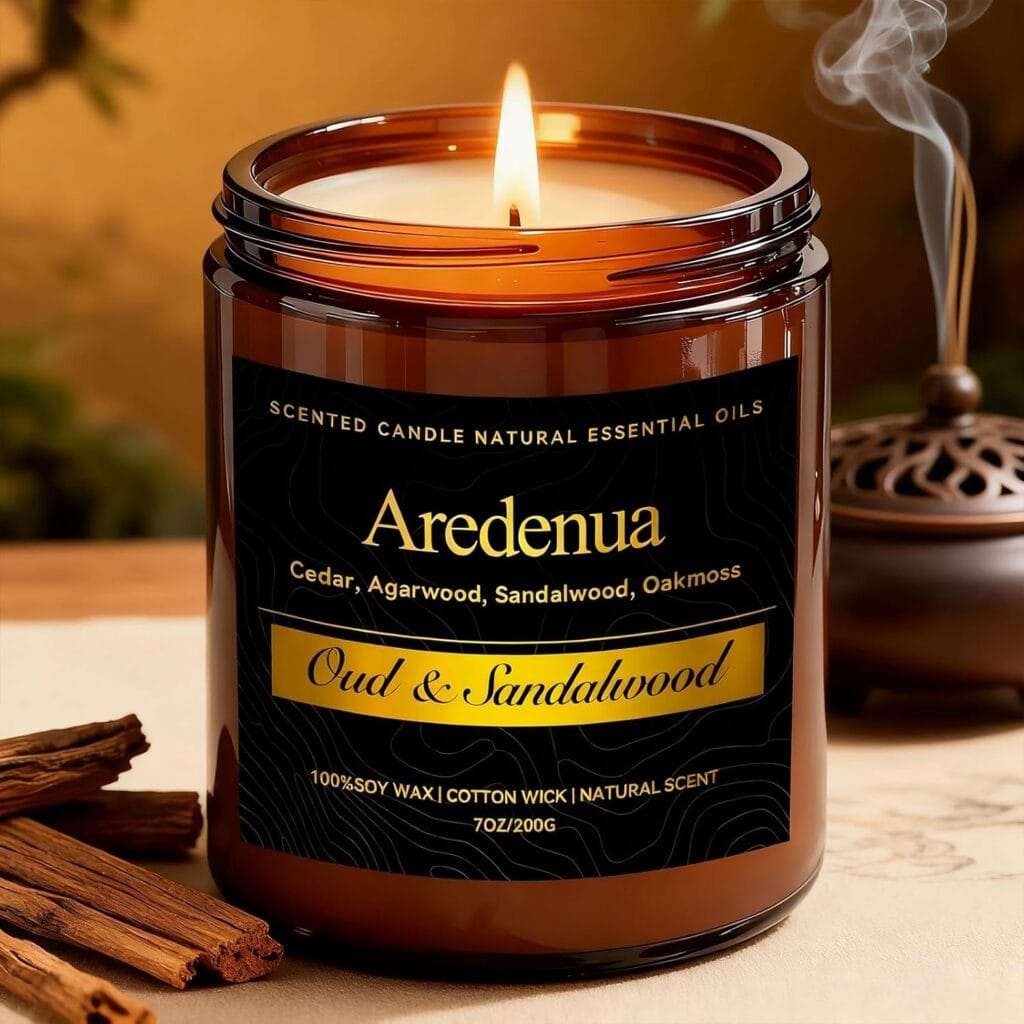 Best Aromatherapy Oud & Sandalwood Candle 1 Oud & Sandalwood Candle