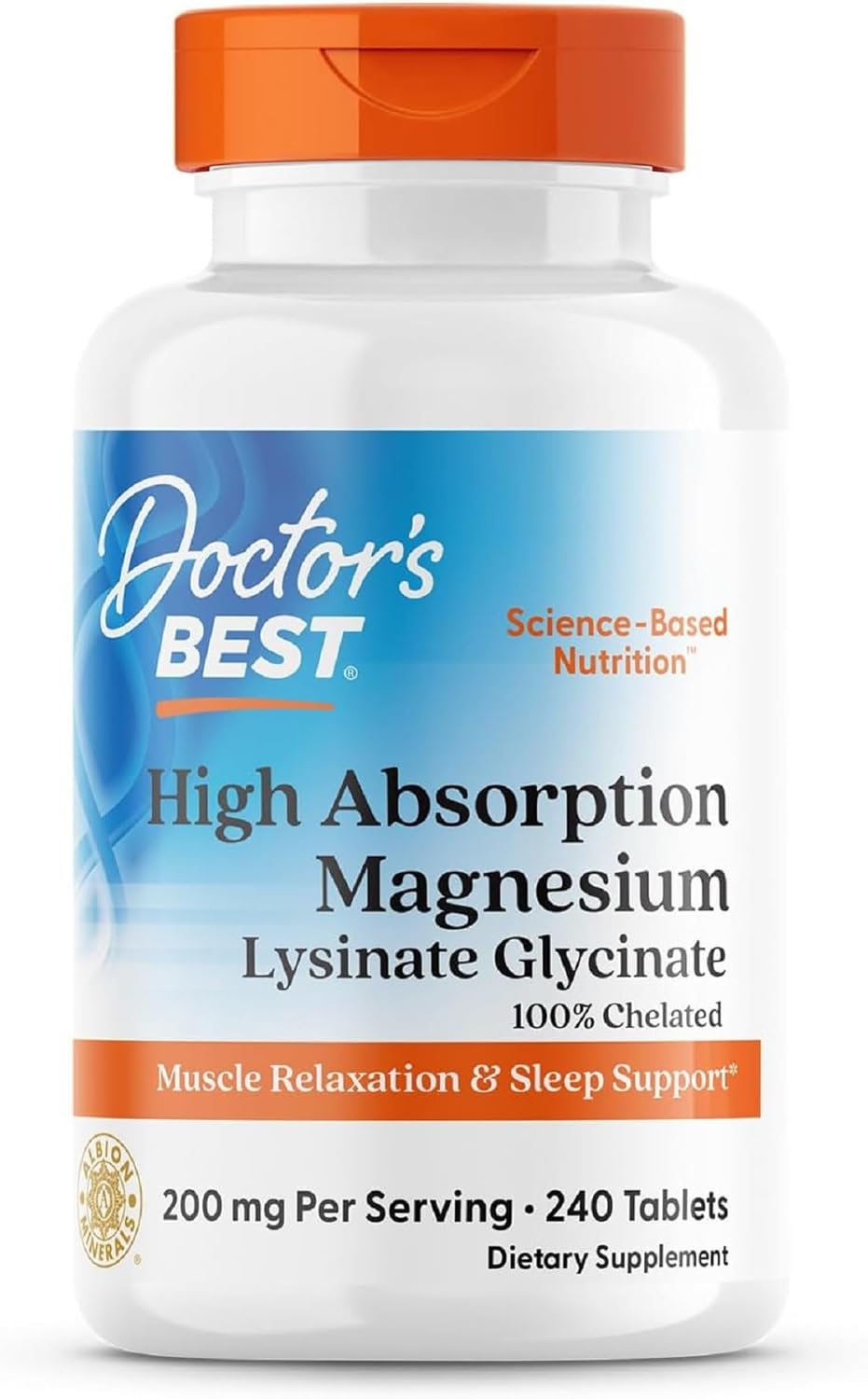 Doctor’s Best High Absorption Magnesium Glycinate Lysinate Supplement 2 High Absorption Magnesium Glycinate