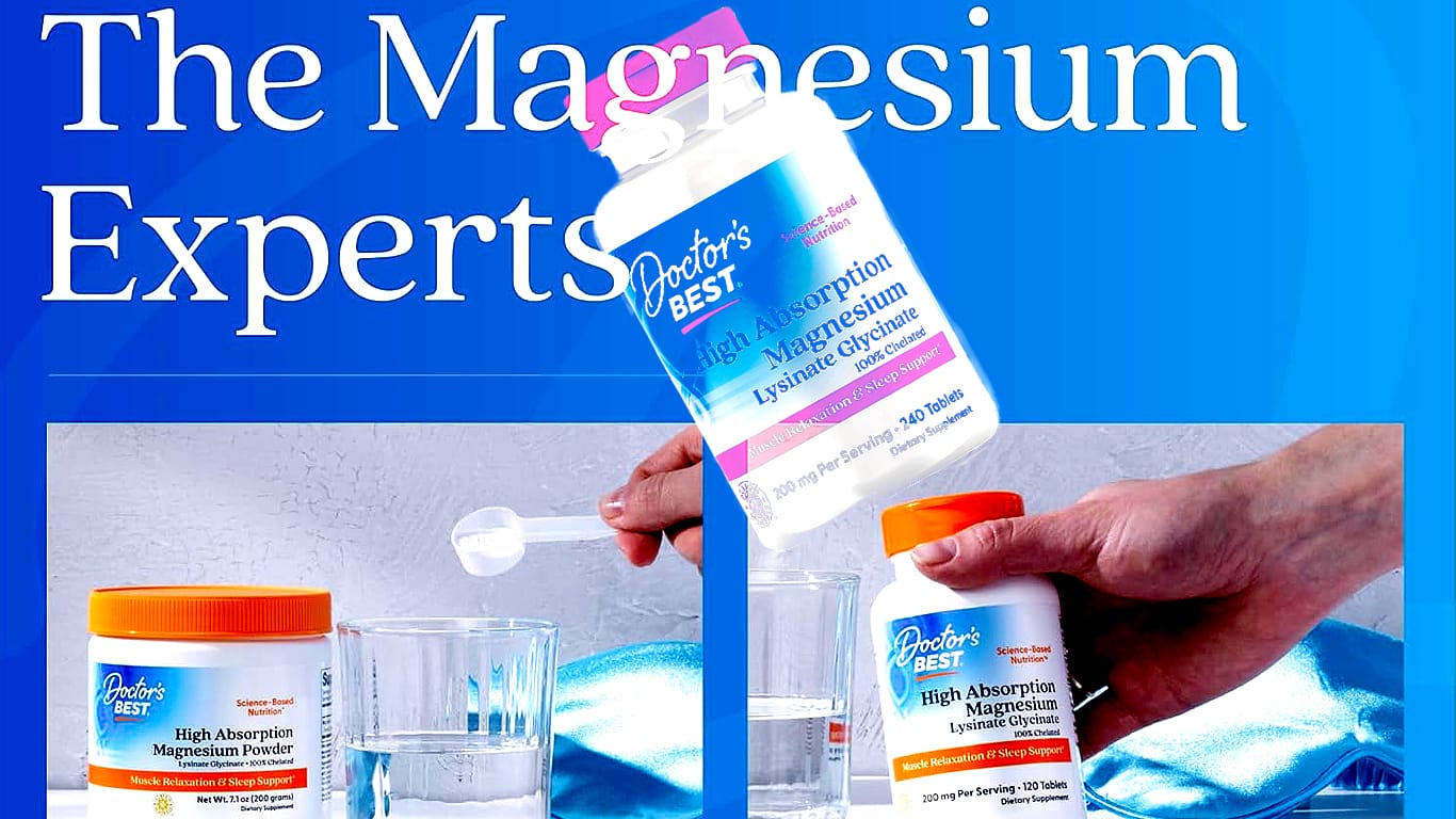 Doctor’s Best High Absorption Magnesium Glycinate Lysinate Supplement 1 High Absorption Magnesium Glycinate