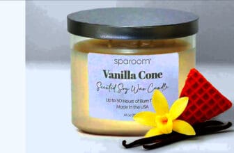 Hand Blown Glass Single Wick Candle Vanilla Bean