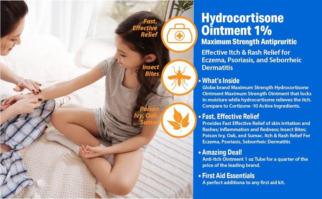 Globe, Hydrocortisone Cream 1 %, 1 Oz 10 Hydrocortisone Cream 1 %, 1 Oz