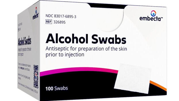BD Alcohol Swabs 100 Each White