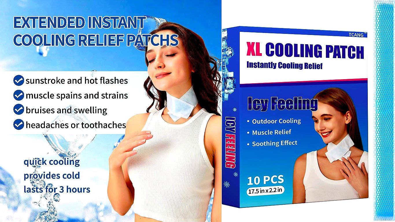 10 Sheets Instant Cooling Patches for Outdoor Activities