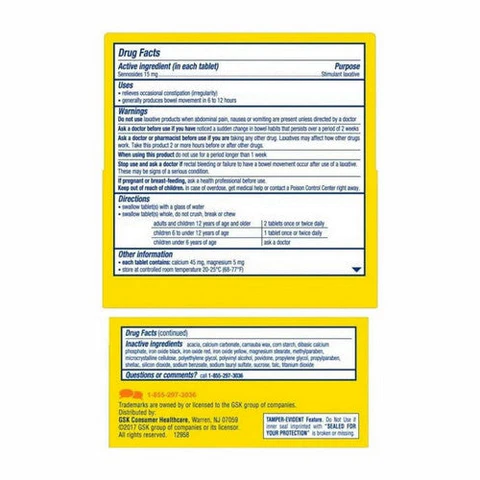 Perdiem, Sennosides Stimulant Laxative Tablets Overnight Relief, 15 Mg, 60 Count - Image 3