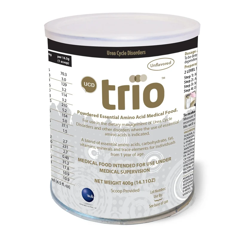 Vitaflo USA LLC Pediatric Oral Supplement UCD trio Unflavored 400 Gram Can Powder Amino Acid Urea Cycle Disorder