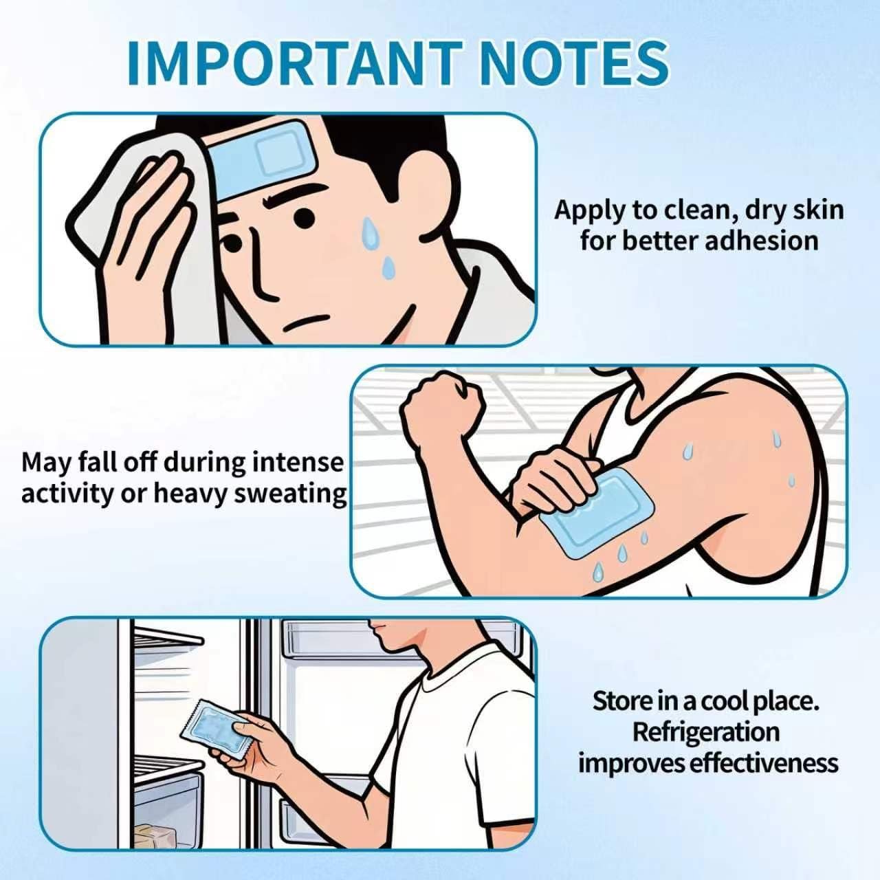 10 Sheets Instant Cooling Patches for Outdoor Activities - Image 2