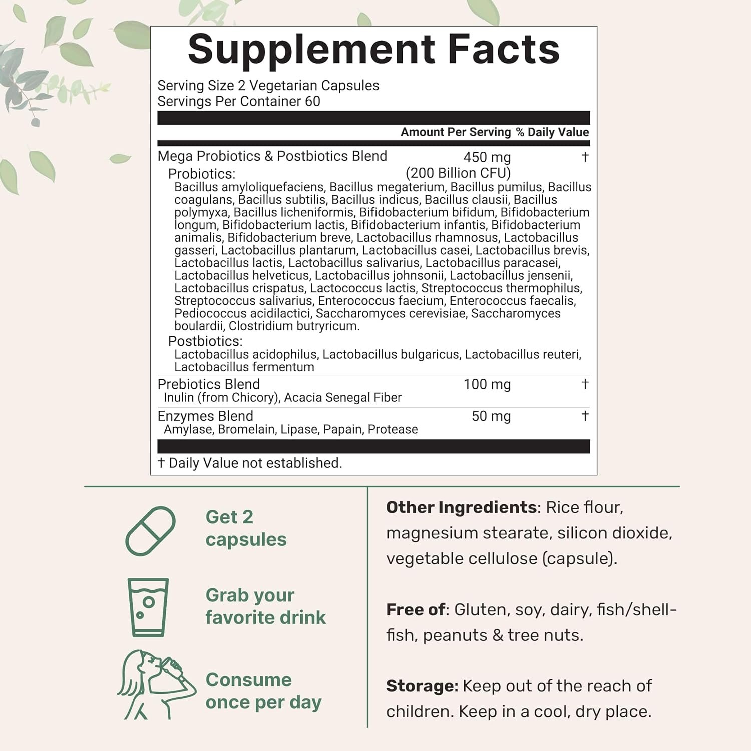 Micro Ingredients Probiotics 200 Billion CFU