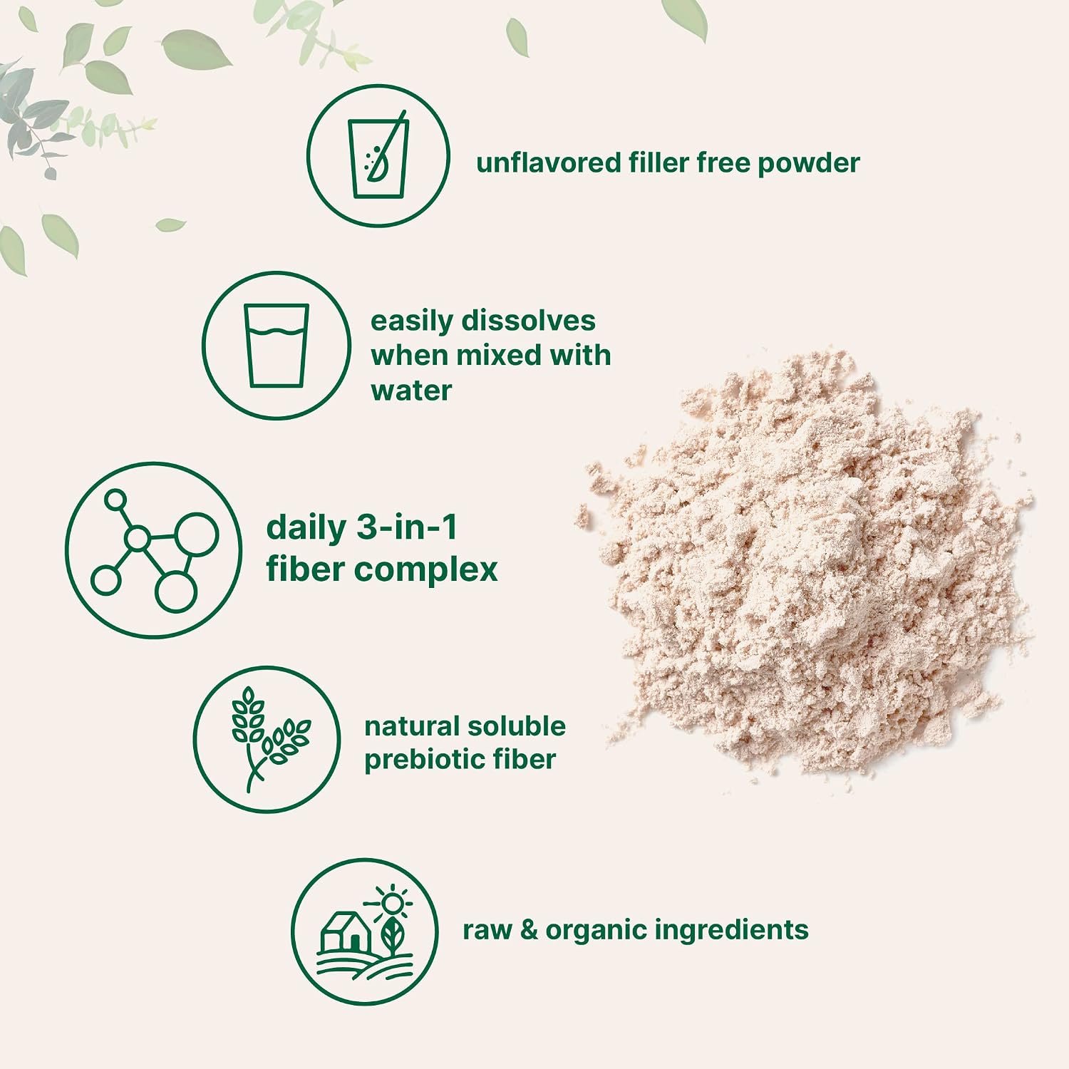Micro Ingredients Organic Triple Fiber Powder & Women’s Probiotics 100 Billion CFU Veggie Capsules - Image 4