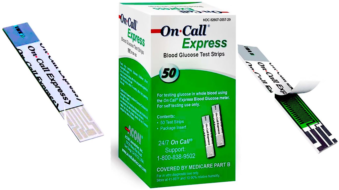 Acon On Call Express Blood Glucose Test Strips