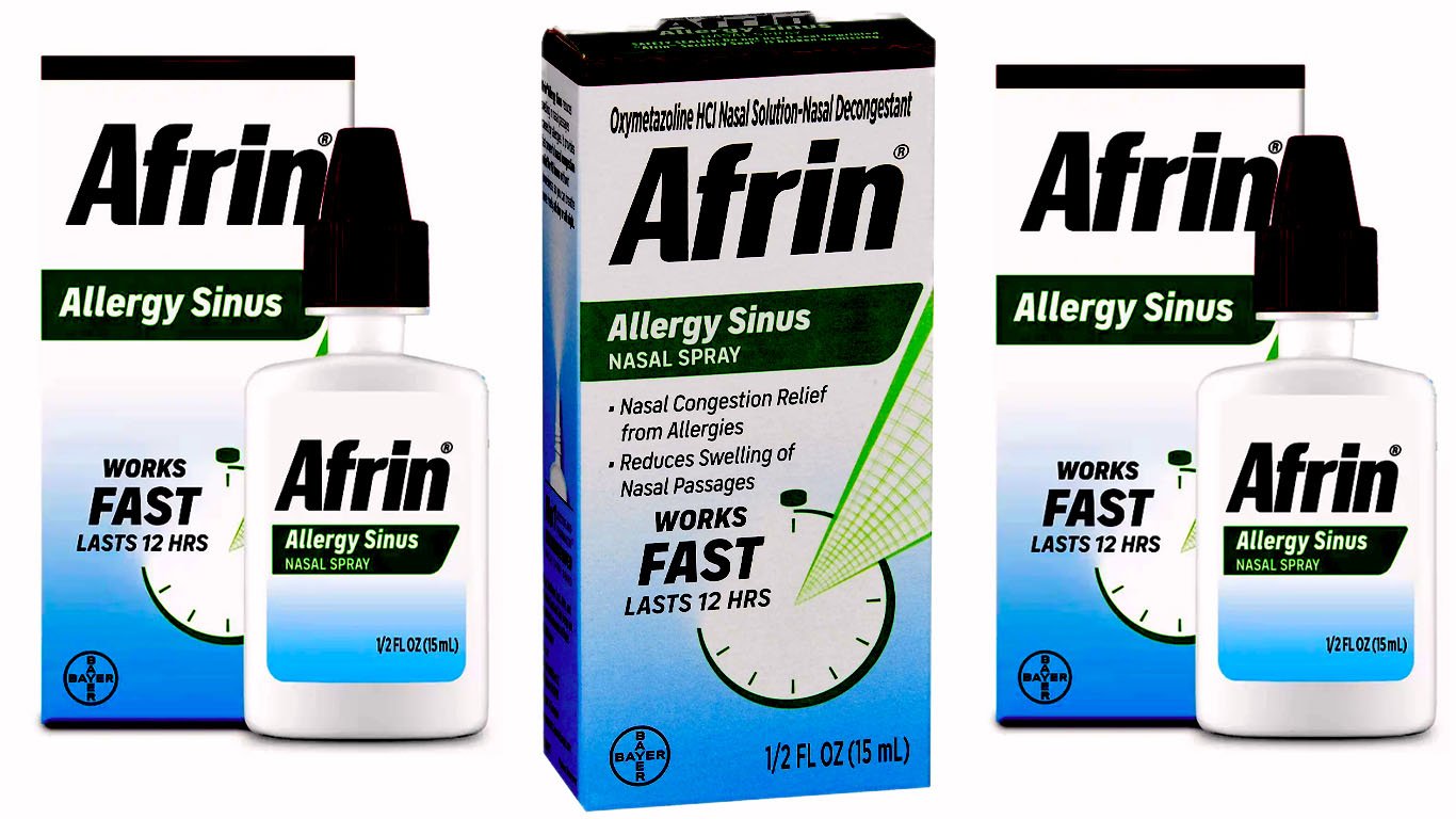 Bayer Afrin Allergy Sinus Oxymetazoline HCl Nasal Spray