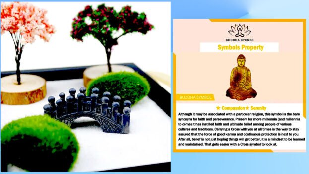 Buddha Stones Buddha Symbol Tree Landscape Meditation Calm Zen Garden Decoration