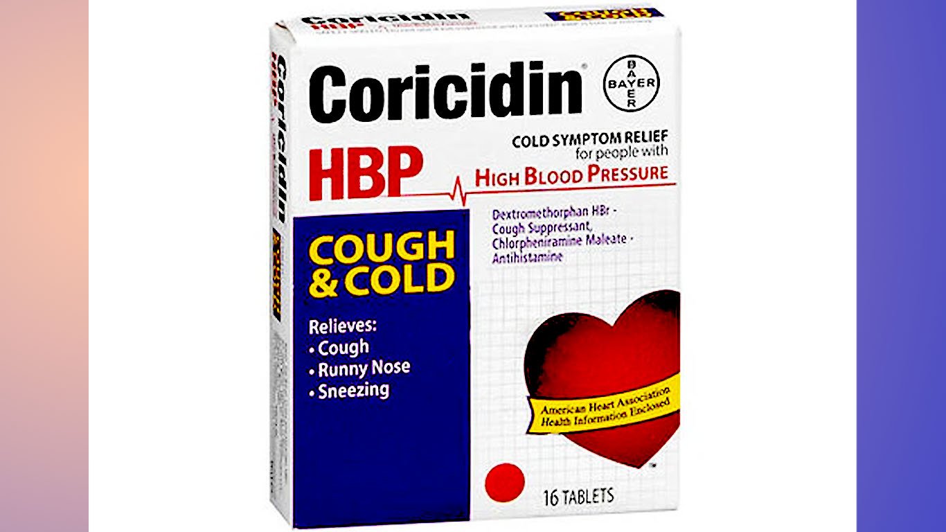 Coricidin Hbp, Cough & Cold Tablets, 16 Tabs