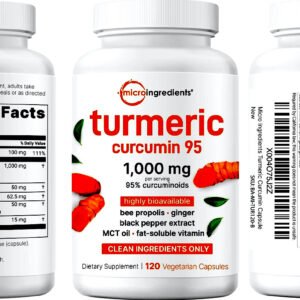 Micro Ingredients Pure Turmeric Curcumin Supplement 1,000mg