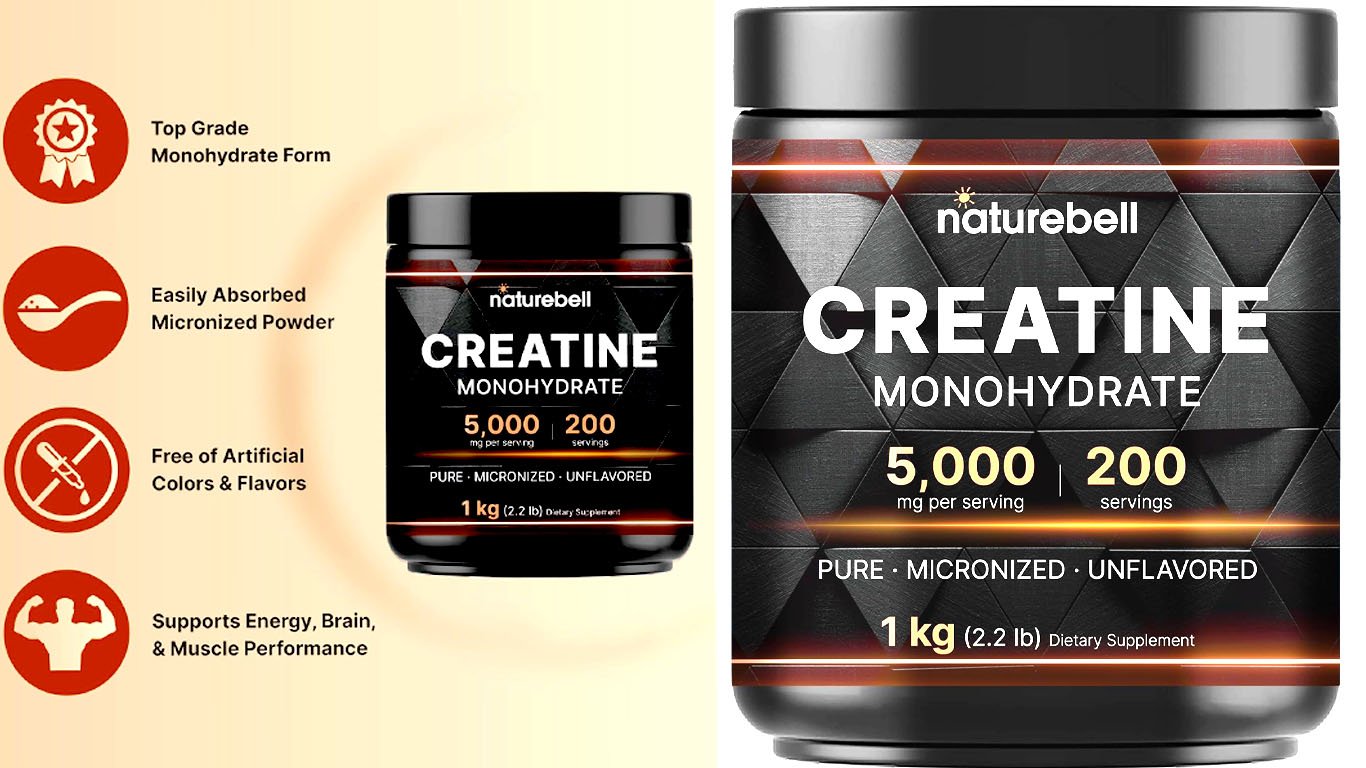 NatureBell Creatine Monohydrate Powder 1,000g
