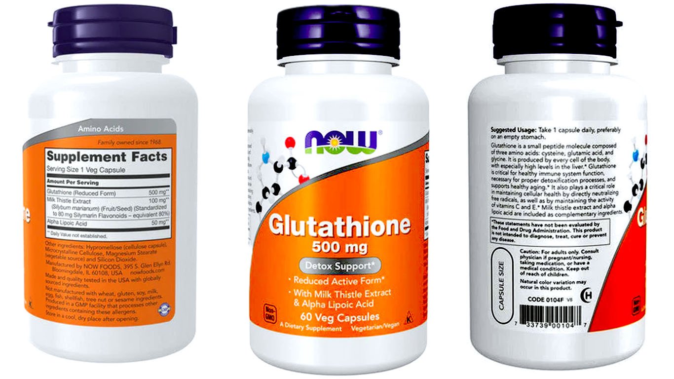 Now Foods, Glutathione, 500 mg, 60 Vcaps