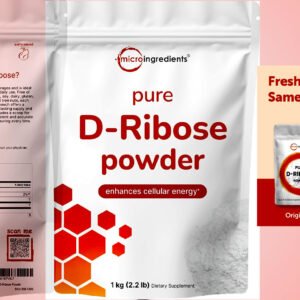 Pure D Ribose Powder, 1 KG (2.2 Pound & 200 Servings