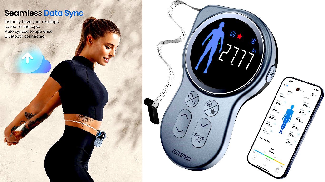 RENPHO Smart Tape Measure with Large Display