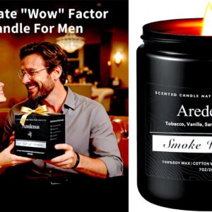 Smoke & Vanilla Candle | Manly Candles for Home Scented