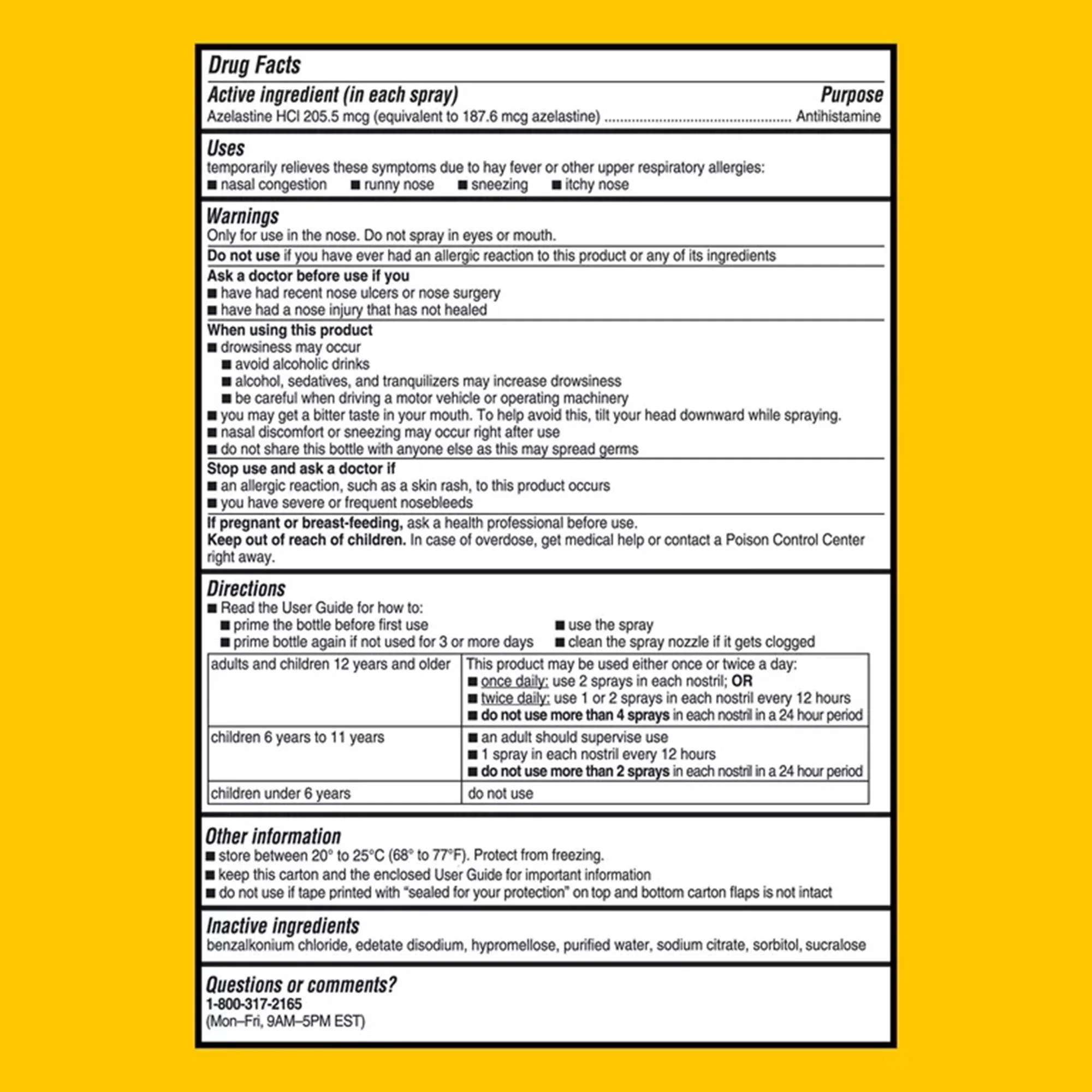 Bayer Astepro Allergy Antihistamine Nasal Spray