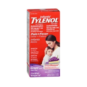 Tylenol, Infants' Pain + Fever Acetaminophen Oral Suspension Grape, 160 Mg, 2 Oz