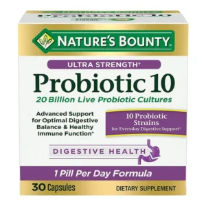 Nature's Bounty Ultra Strength Probiotic 10 Capsules (Bottle of 30)