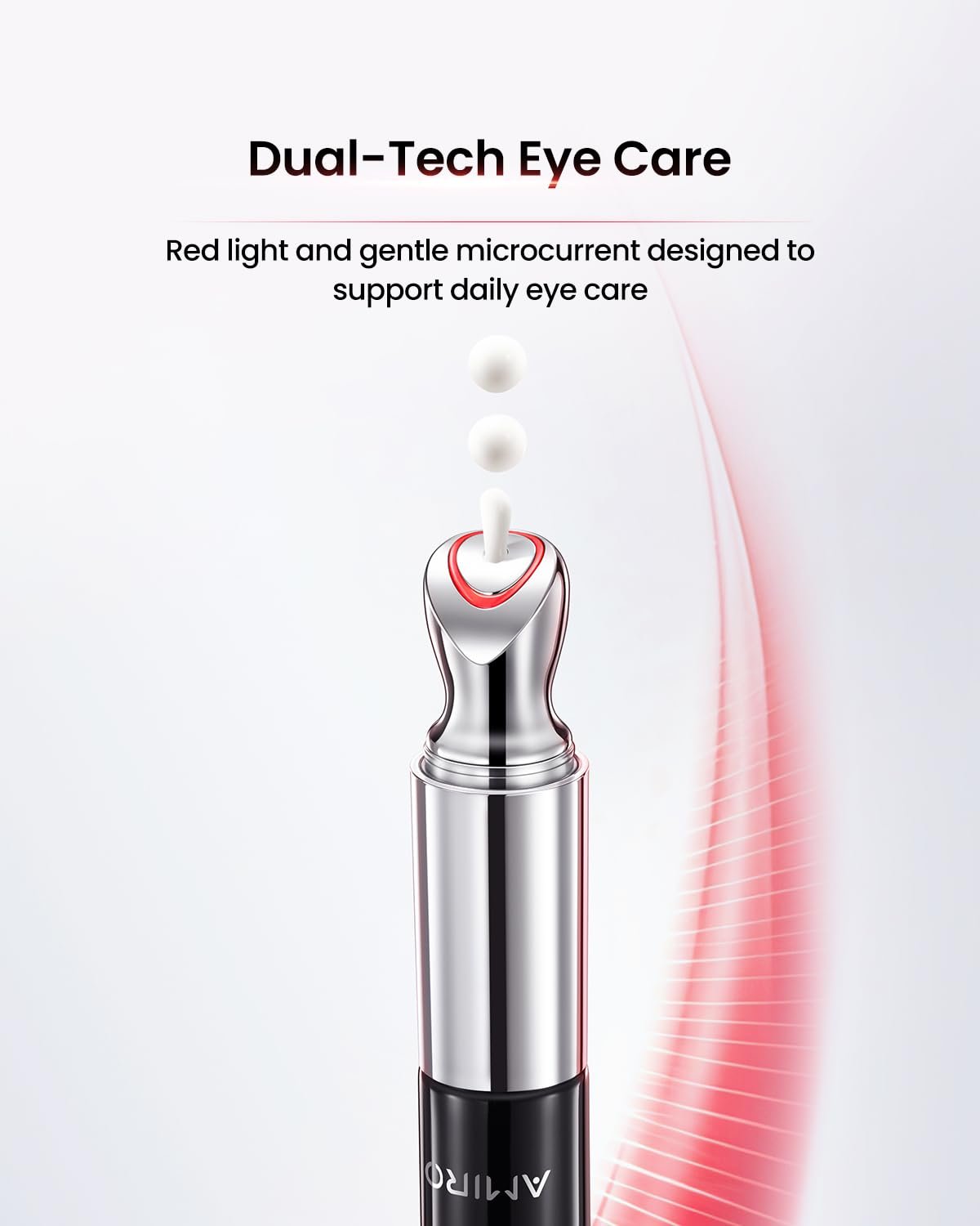AMIRO PDRN Red Light Therapy Eye Cream with Built-In Microcurrent Massager - Image 3