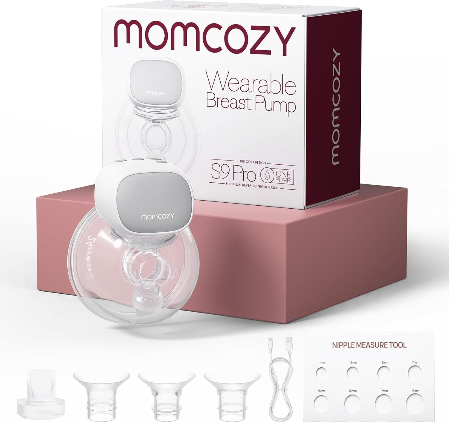 Momcozy S9 Pro Electric Breast Pump Wearable Hands Free 24 mm 285 mmHg - Image 2