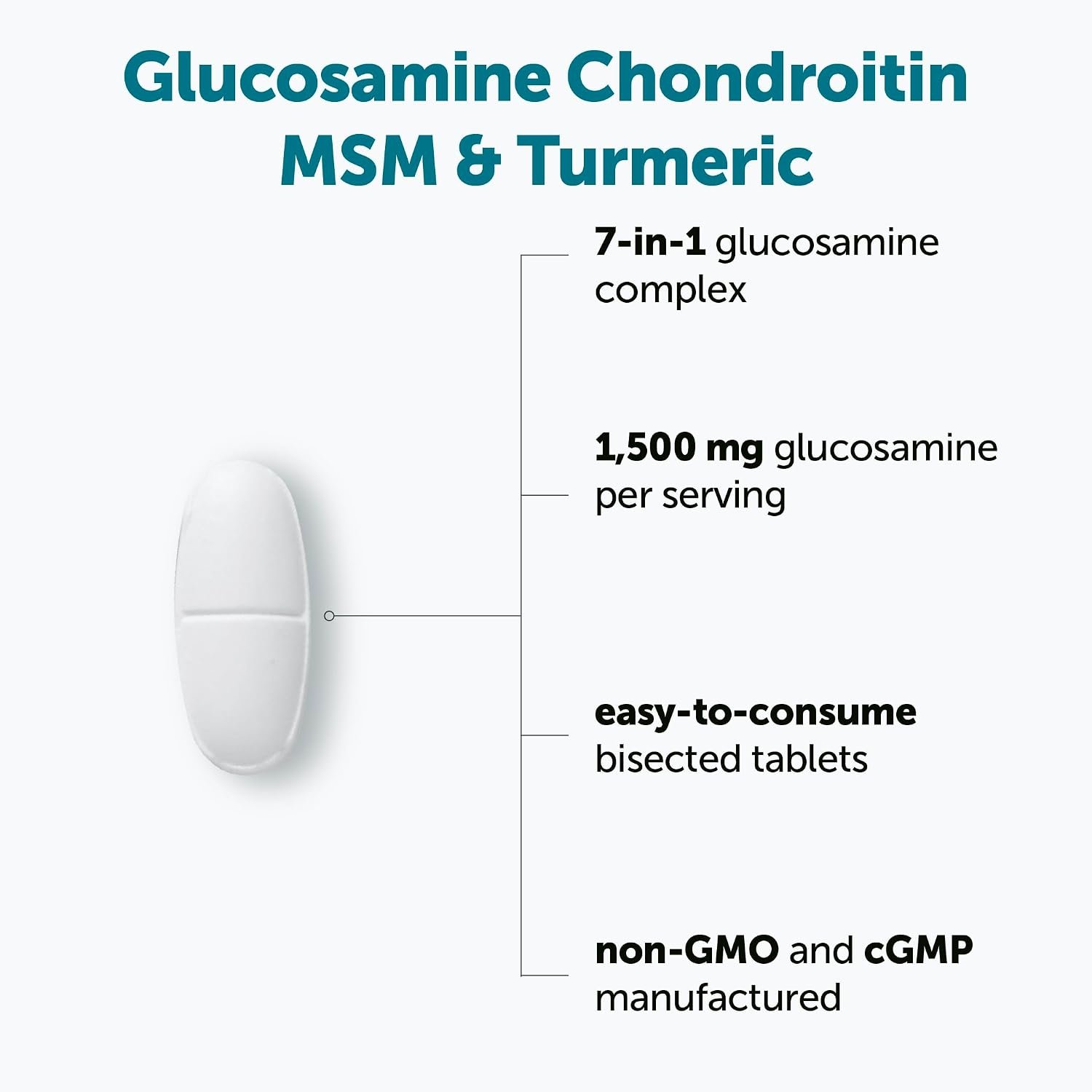 DVH Ingredients Glucosamine Chondroitin MSM and Turmeric Supplement - Image 2