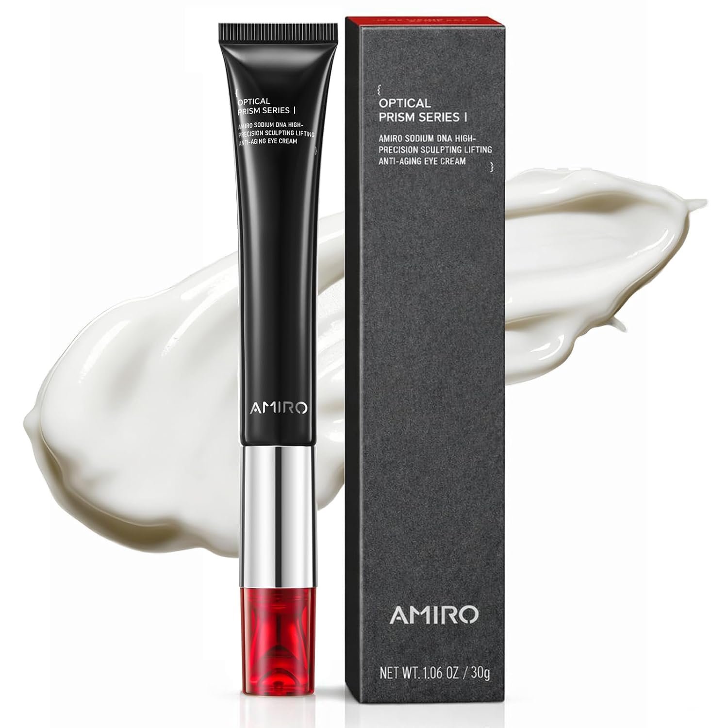 AMIRO PDRN Red Light Therapy Eye Cream with Built-In Microcurrent Massager - Image 5