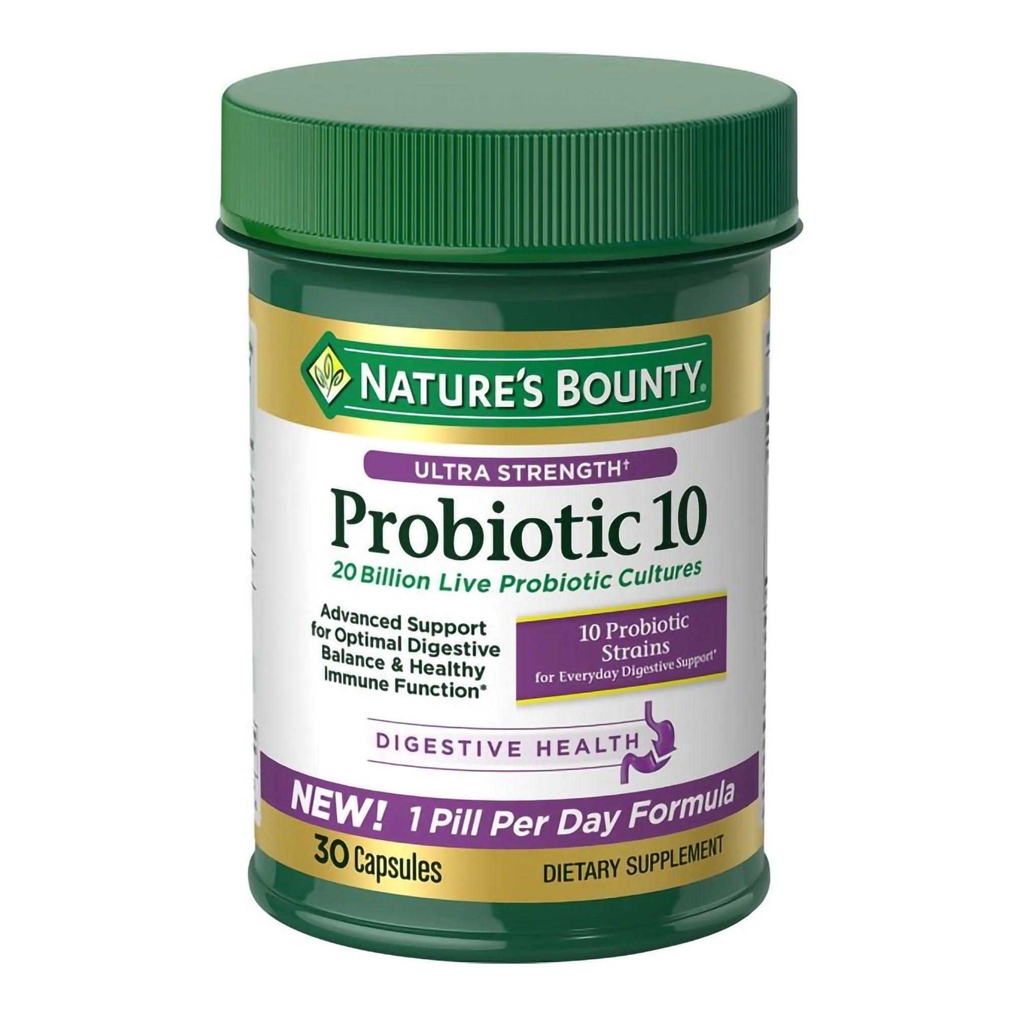 Nature's Bounty Ultra Strength Probiotic 10 Capsules (Bottle of 30) - Image 3