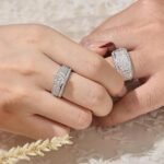 SHELOVES Womens Solitaire Round Moissanite Wedding Engagement Rings Set 2CT