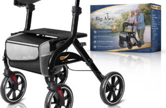 BigAlex Foldable Rollator Walker with Seat