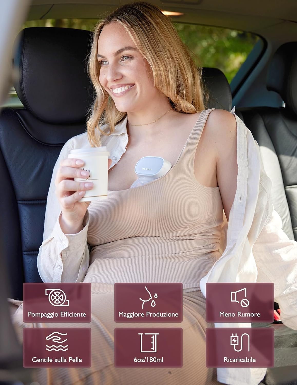 Momcozy S9 Pro Electric Breast Pump Wearable Hands Free 24 mm 285 mmHg