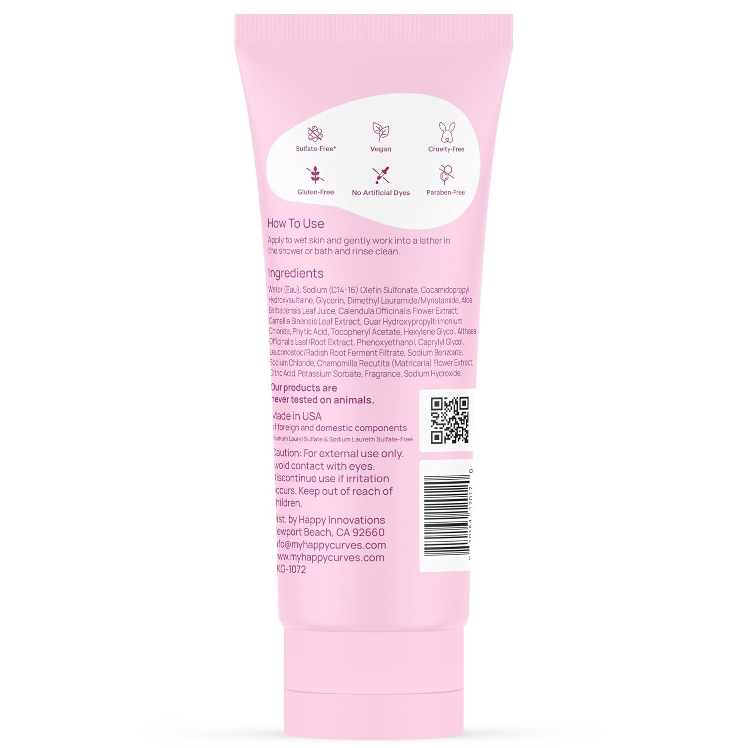 HAPPY CURVES Feminine Wash - pH Balanced Cleanser with Aloe & Vitamin E - Image 3