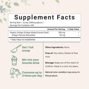 Micro Ingredients Organic Ginkgo Biloba Extract Powder